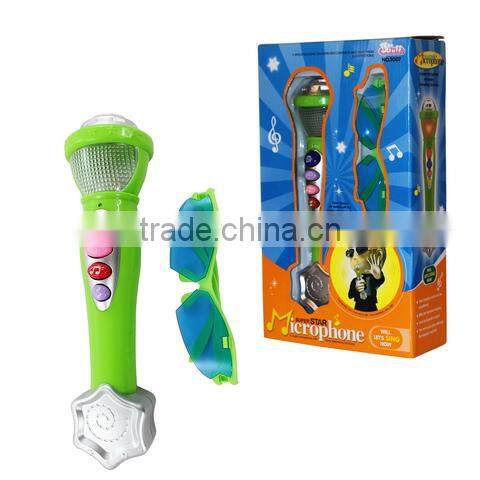 Electronic educational musical funny instrument toys microphone toy with EN71