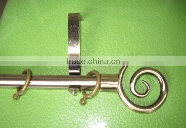 antique brass metal curtain rod with ball fashionable finals with best quality