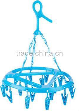 plastic round clothes drying rack with 18clips