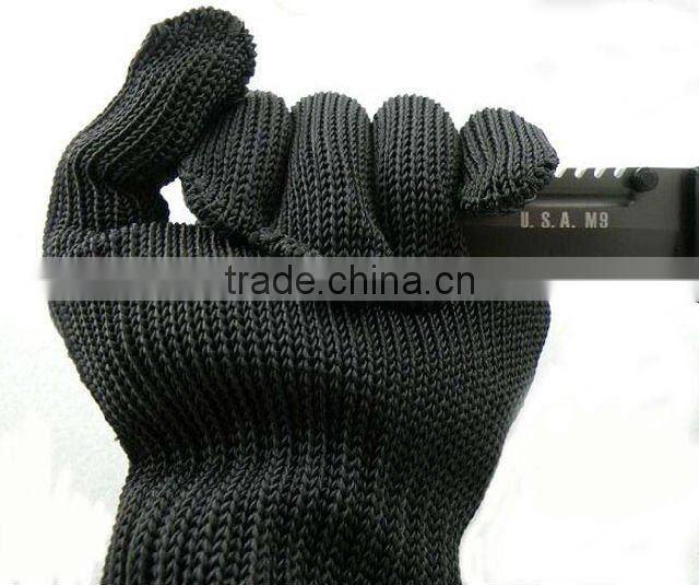 Steel wire gloves of cut resistant level 5 gloves