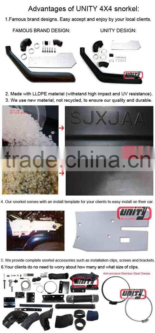 4wd offroad LLDPE 4x4 snorkel / 4x4 snorkel kit / snorkel 4x4 for Triton 06