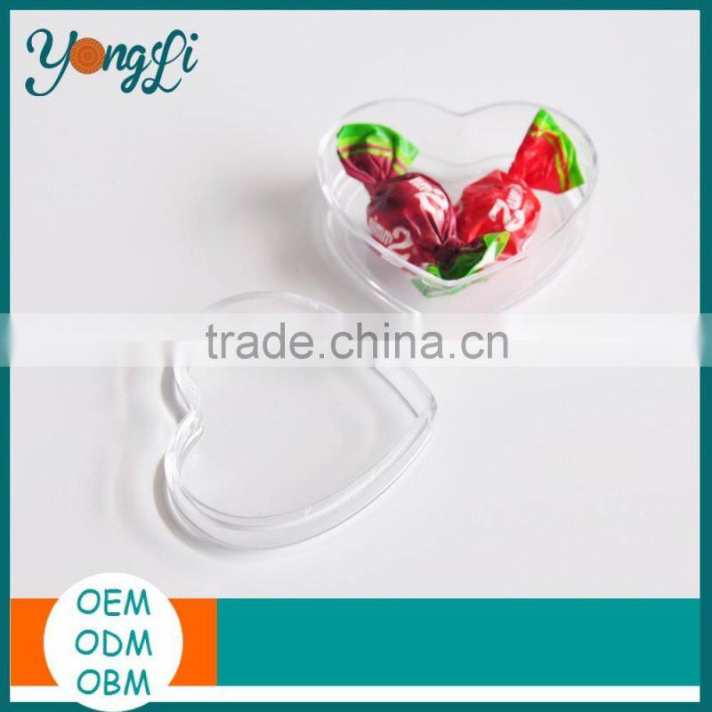 Fillable Plastic Clear Heart Shaped Gift Box