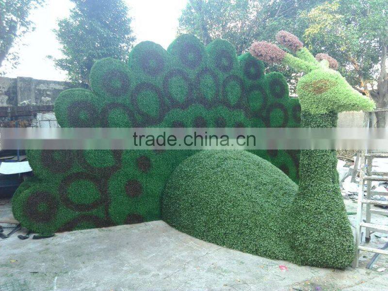artificial animal topiary artificial peacock &artificial peacock bird