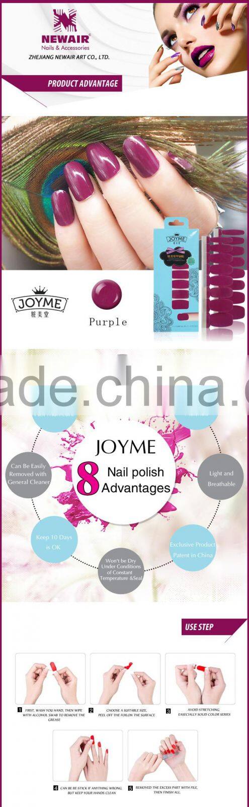 New Air Wholesale sticker for nail art/ Professional DIY Nail polish nail sticker vinyls stencil