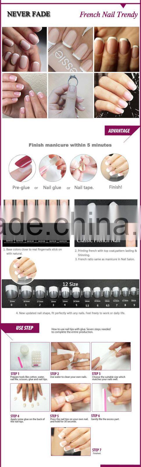 Newair french press fake nails artificial colorful design nail tips