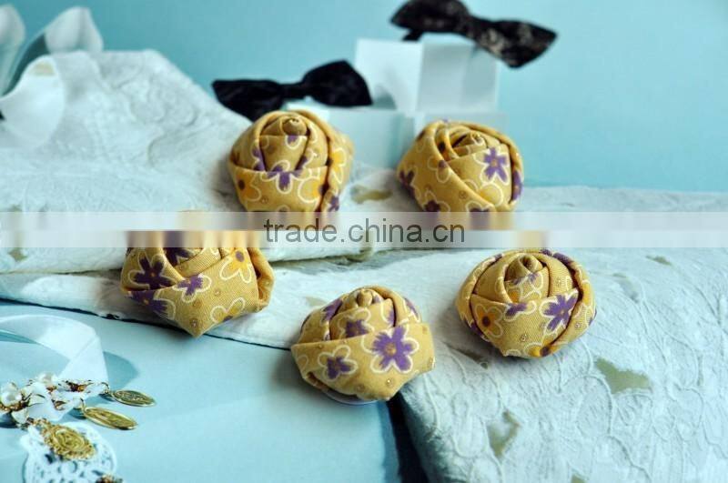 colorful satin handmade rose flower headband for kids hair accessories