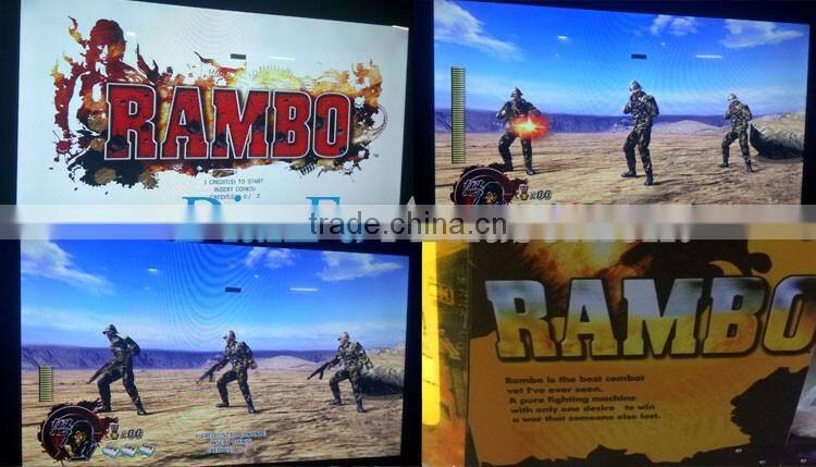 47 inch Rambo amusement machine gun shooting game DF-035/Rambo shooting game machine/coin operated shooting simulator for sale