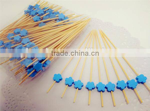 ZHUPING wooden ball beaded bamboo toothpicks fruit pick