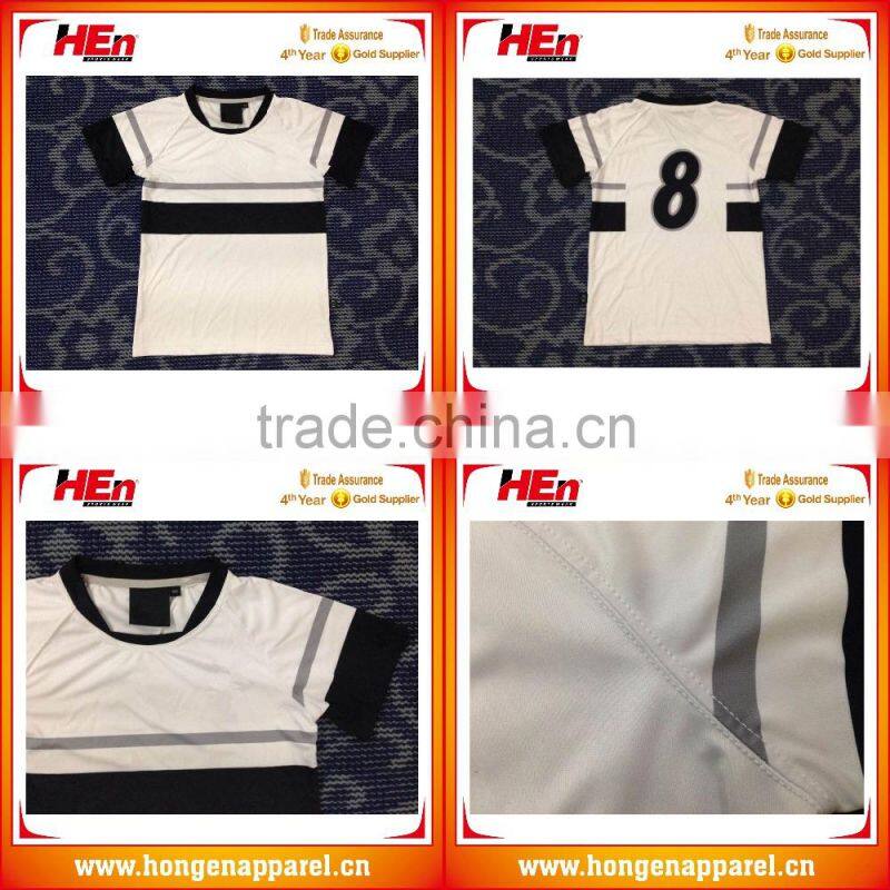 Hongen apparel Wholesale soccer jersey summer hot sale round neck mens single jersey soccer shirts