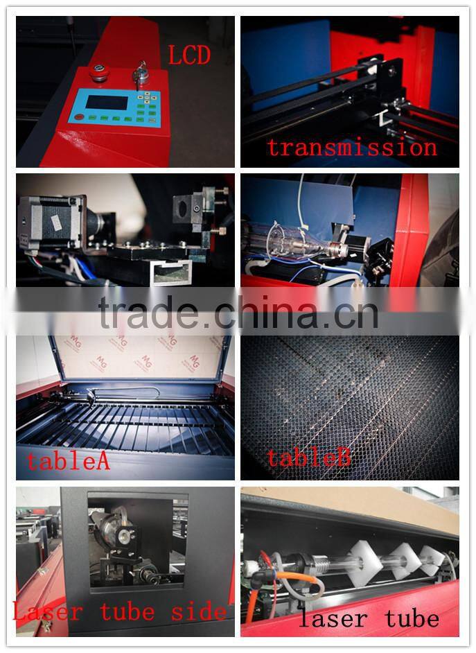 laser engraving machine system with co2 laser tube wood bamboo plexglass crystal leather rubber marble ceramics and glass
