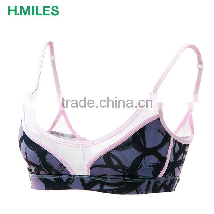 Custom Printed underwear women running gym sport sexy yoga bra
