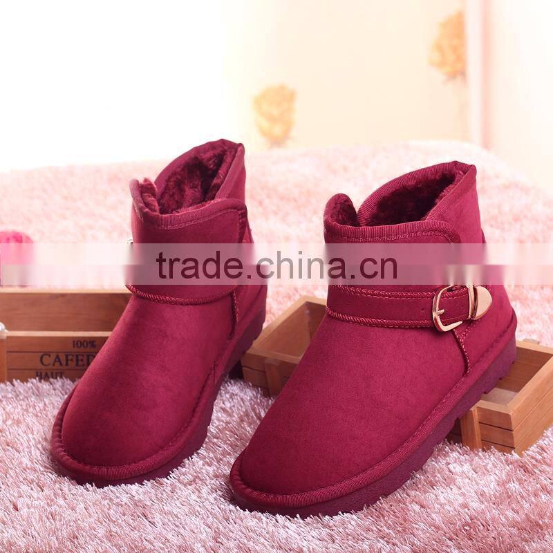 GZY best quality boots shoes female causal boots warm Europe-American style guangzhou factory direct sell stock 2017