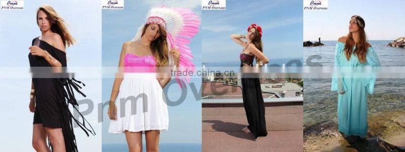 Glass Bead and Zircon Embellished Beach Kaftan.