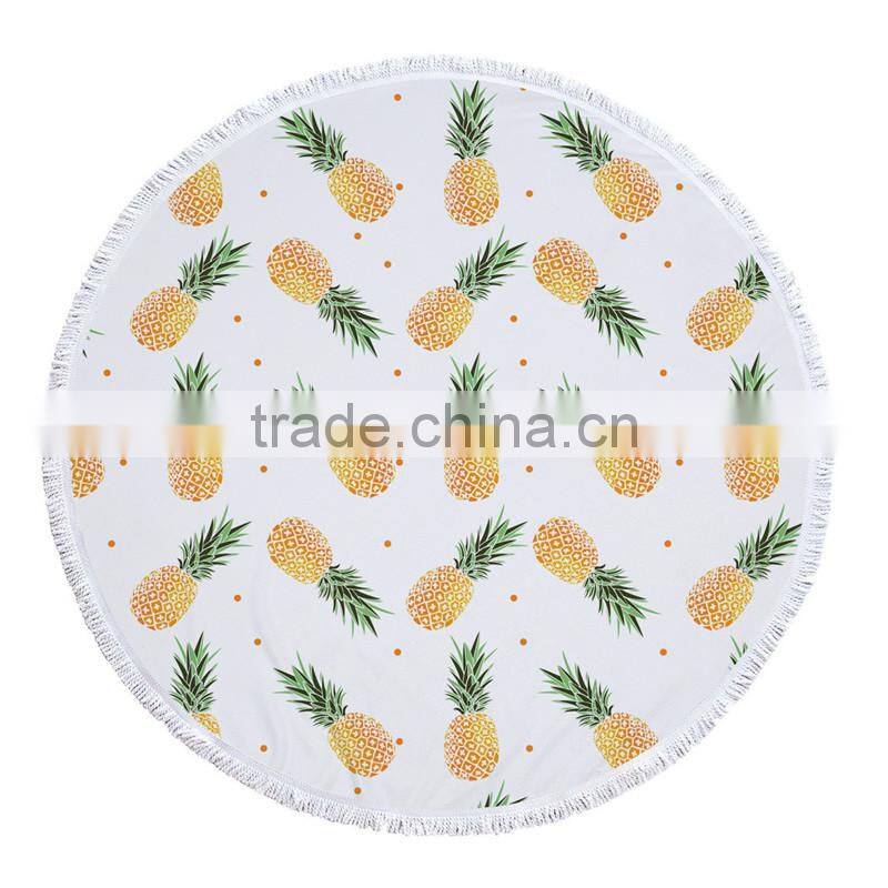 2017 Factory direct sale Latest Type Ready Stcok 100% Cotton round Beach Towel