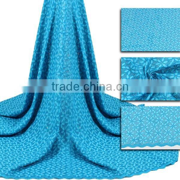 100% Nigeria Cotton Voile Lace Fabric SL0402-9