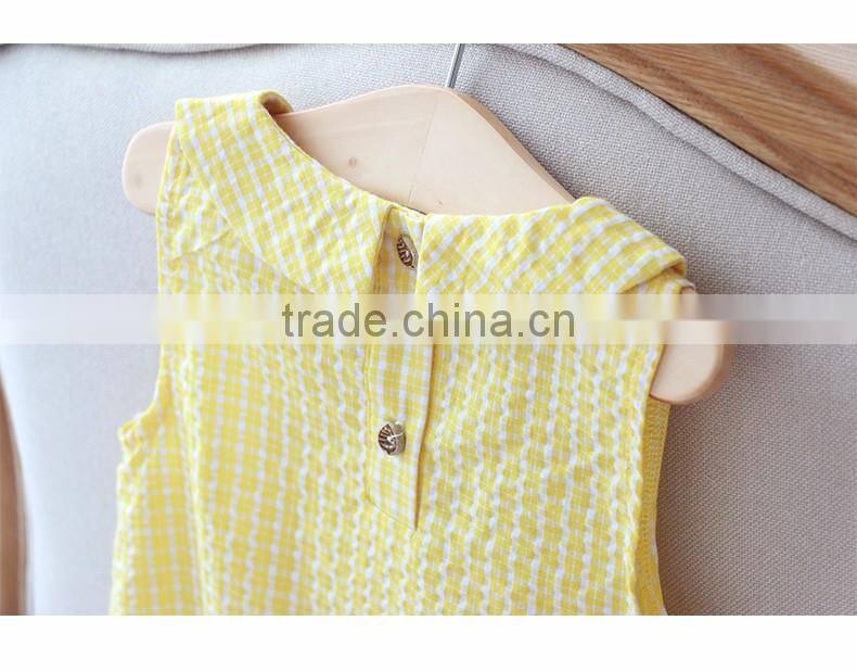 Hot Selling Boutique Seersucker Fabric Baby Girl Romper