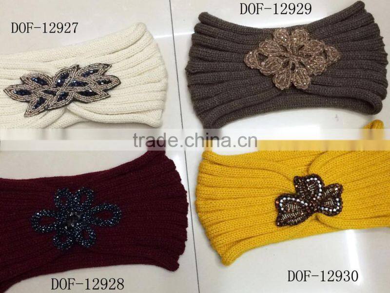 Fashion new Hot knitted Mohair designer jewelry headband for winter