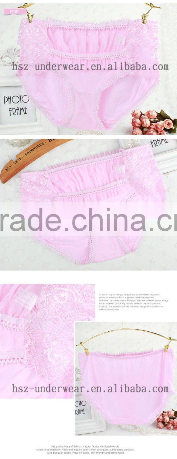Cute girl's panties regenerated fiber spandex underwear light blue lace sexy ladies panty little girls underwear models
