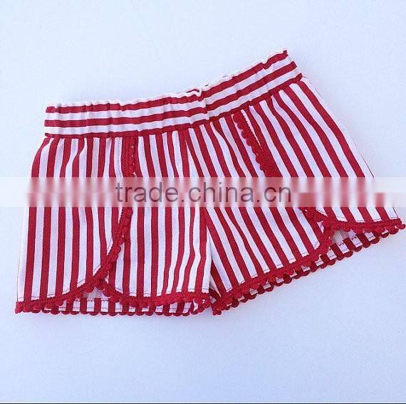 Baby girl new design color combination shorts for summer plain color kids shorts