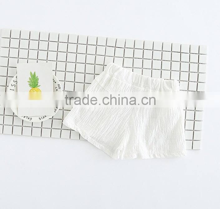 Summer Apparel Latest Arrivals Linen Fabric Shorts Daliy Wearing Baby Clothes