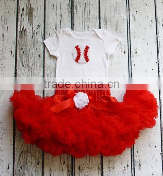 Patriotic Pettiskirts Sets Girls Clothing Cotton Top Set Skirts Chiffon Pettiskirt Set TuTu