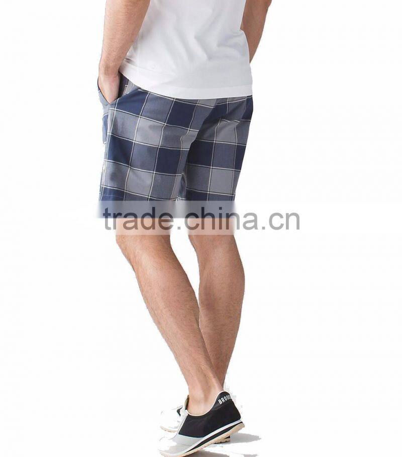 Soft cotton plaid cool man summer shorts