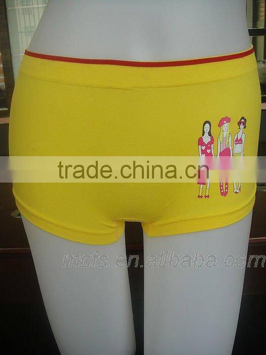 Funny printing boxer women underwear sexy seamless ladie's boxer shorts underwear