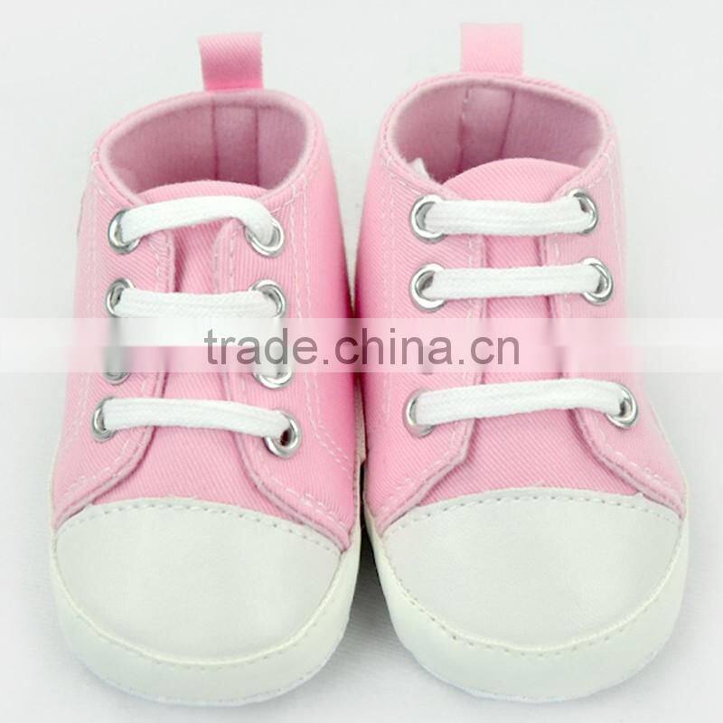 Stylish Pink Newborn Girls Crib Shoes Baby Shoes Toddlers Soft Shoes