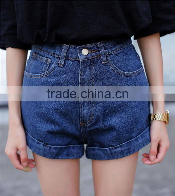 2016 latest new design fashion short jeans for women