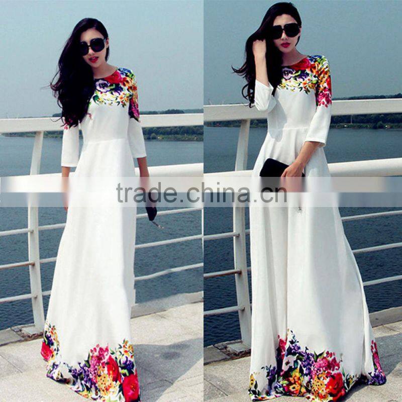 2017 fashion lattice European short-sleeved skirt cotton foreign trade dress lattice umbrella skirt