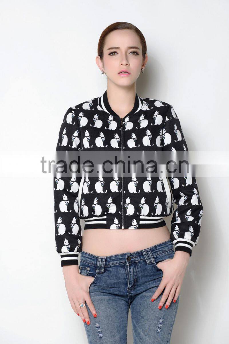 latest autumn crop style causal fashionable jackets women 2015