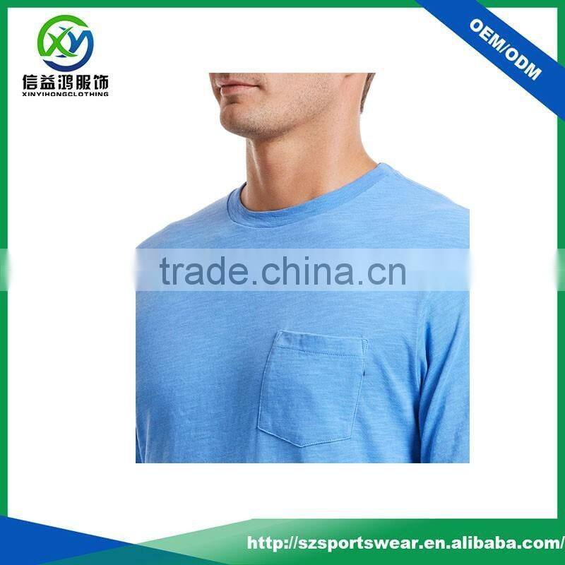 High quality cut fit 100% cotton soft touch sky blue color t-shirt, mens shirt pocket style for sports