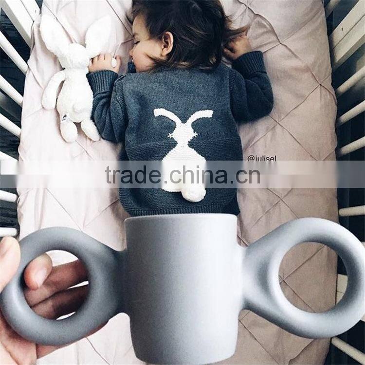 Ins hot sale plastic cup big ear mug candy cups Ins hot style in the Nordic beauty big ear cup children baby baby learn to drink