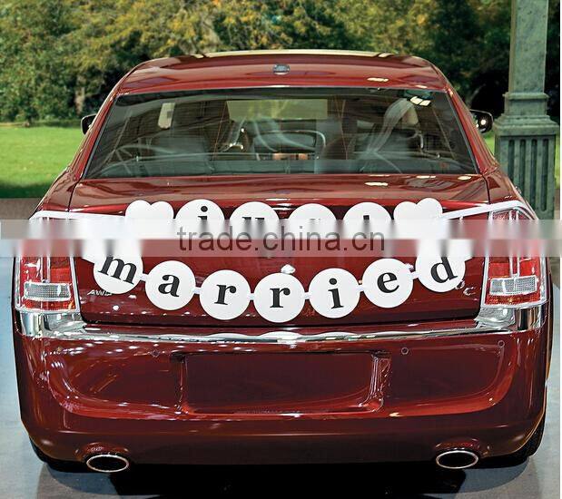 JUST MARRIED Wedding Car Bunting & BANNER & GARLAND for SIGN Wedding