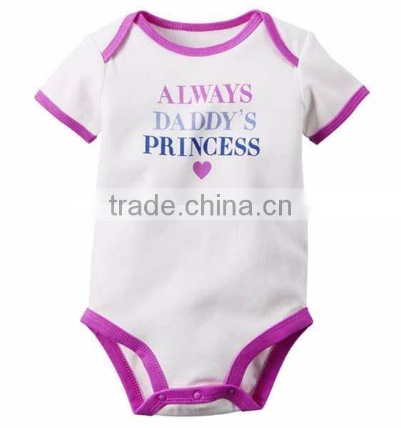 wholesale 100% organic cotton baby girl boy short sleeve bodysuits