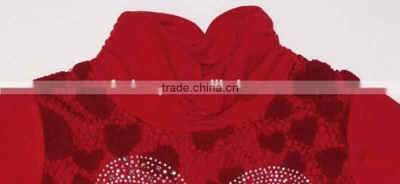 Hand Feeling Lace Bowknot Beaded Base Shirt For Girl