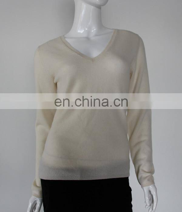 factory Wholesale Ladies' Knitwear Cashmere V-neck jumper