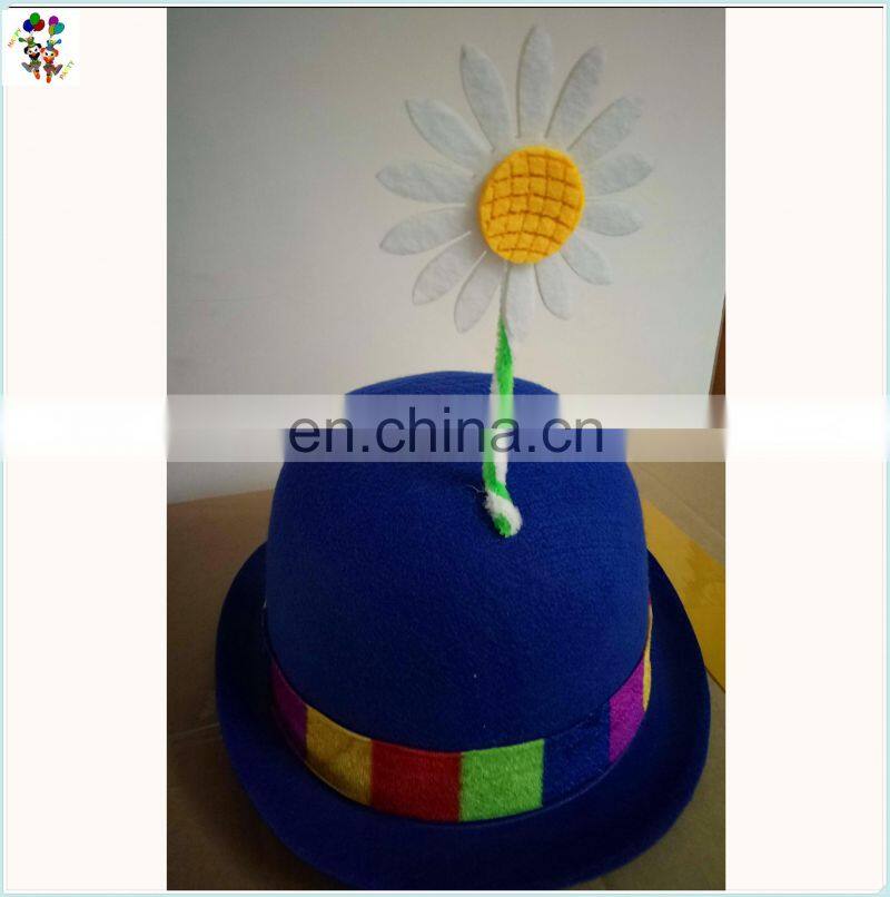 Adult Party Fancy Dress Costume Clown Derby Hats with Flower HPC-0274