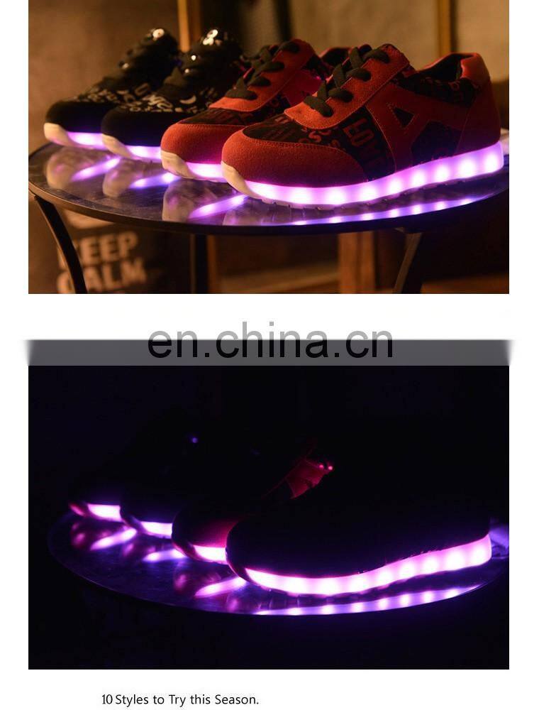 Wholesale Hot New Fashion Rechargeable OEM PU leather light shoes sneakers LED Shoes men women footwear