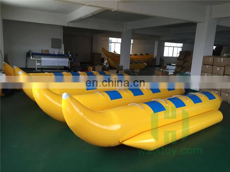 HI newest 0.65mm PVC sea inflatable banana boat, flying banana boat for adult