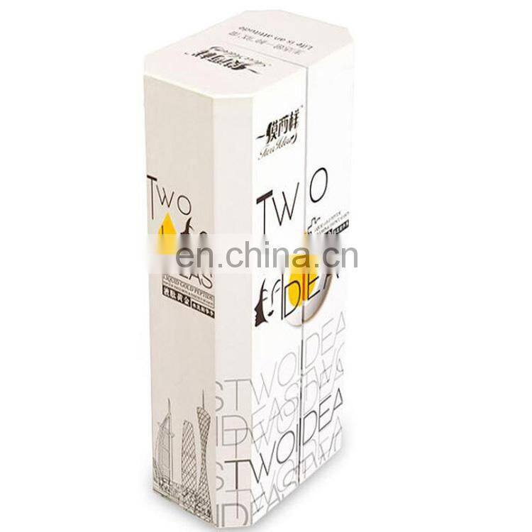 Wholesale Custom Made Recycled cylinder shape white cardboard paper box with sponge insert for glass packaging
