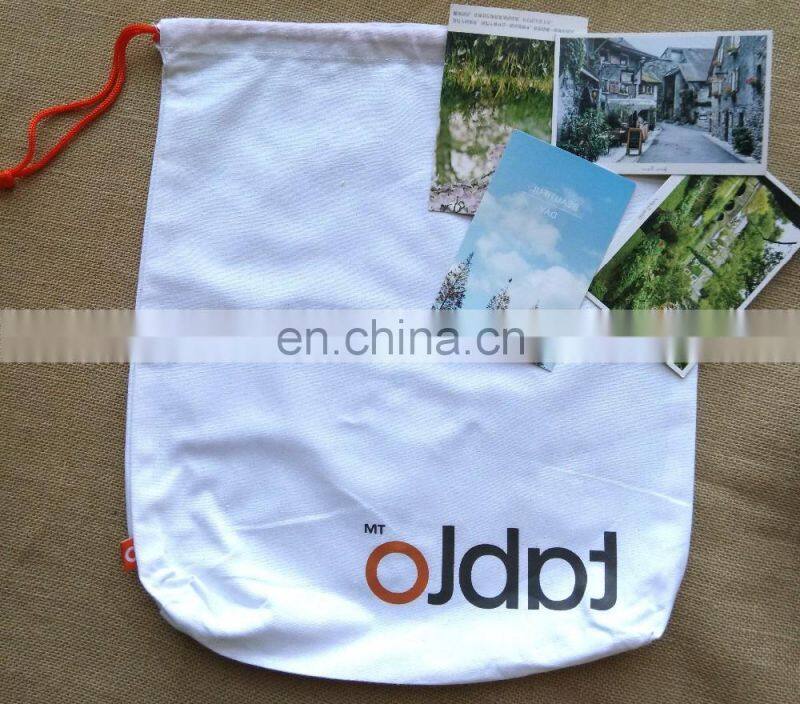 cheap cotton solid color bunch of pocket custom recycle draw string bag advertised shopping bag gift bag