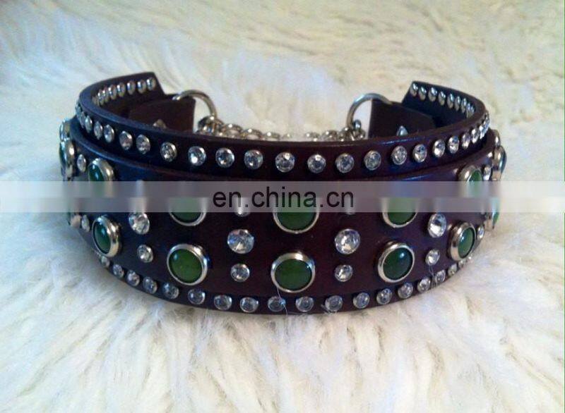 High quality genuine leather dog collar manufacturer