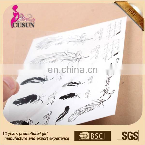 China tattoo stickers for girls Fashion intimate temporary tattoo