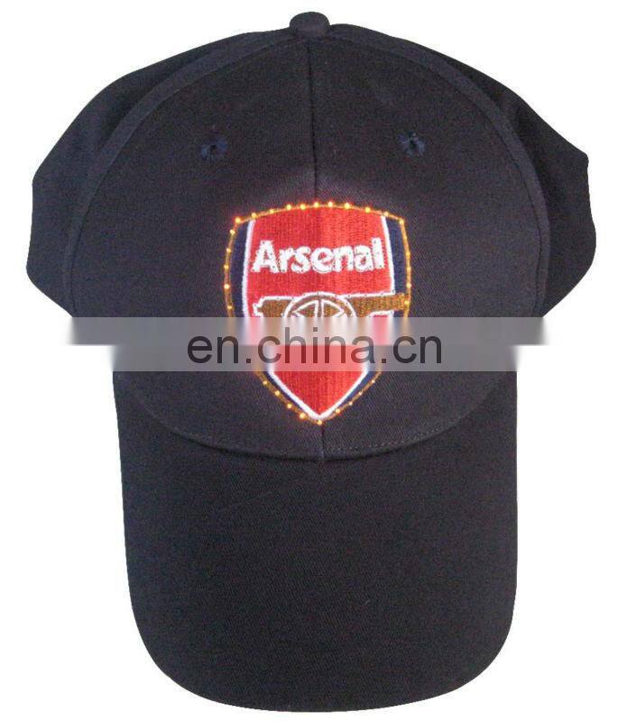 Factory direct sale light up LED cap with 100% cotton
