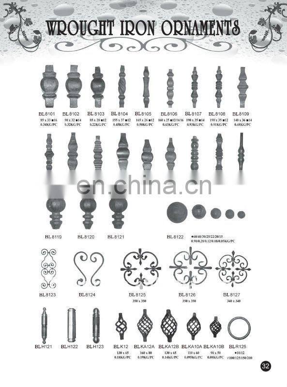 Decorative wrought iron parts for stair railing,fence,gate