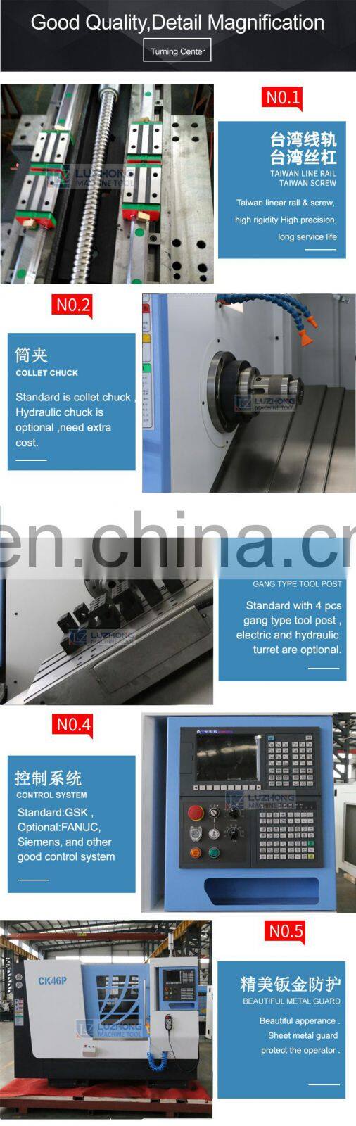 CK46P Educational Gang Tool Slant Bed CNC Lathe Machine