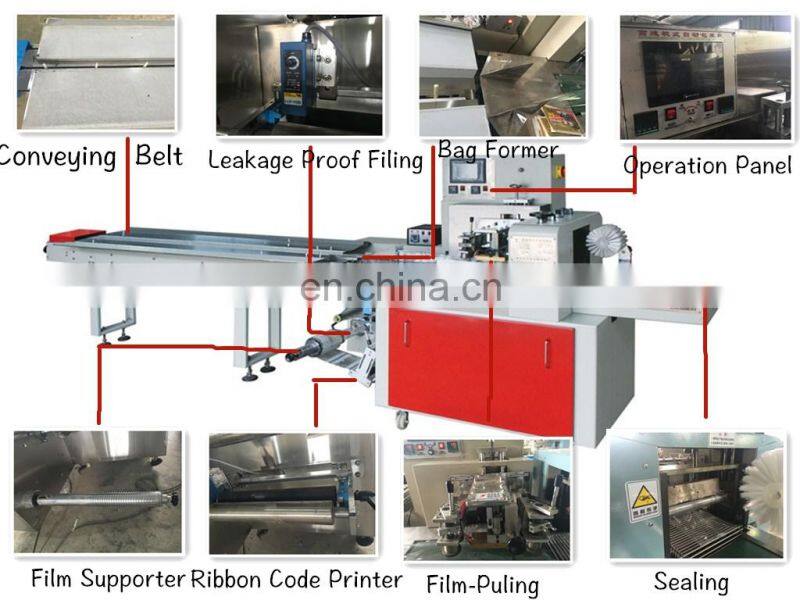 KD-450 Flow Automatic Hotel Tableware Napkin Spoon Fork Knife Packaging Machine