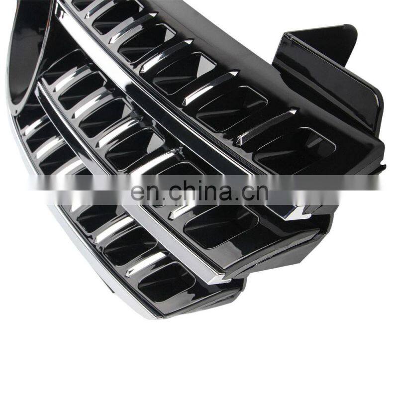 Black Chrome 3 Front Grill Grille+Emblem for Mercedes-Benz ML63 AMG W164 2005-08