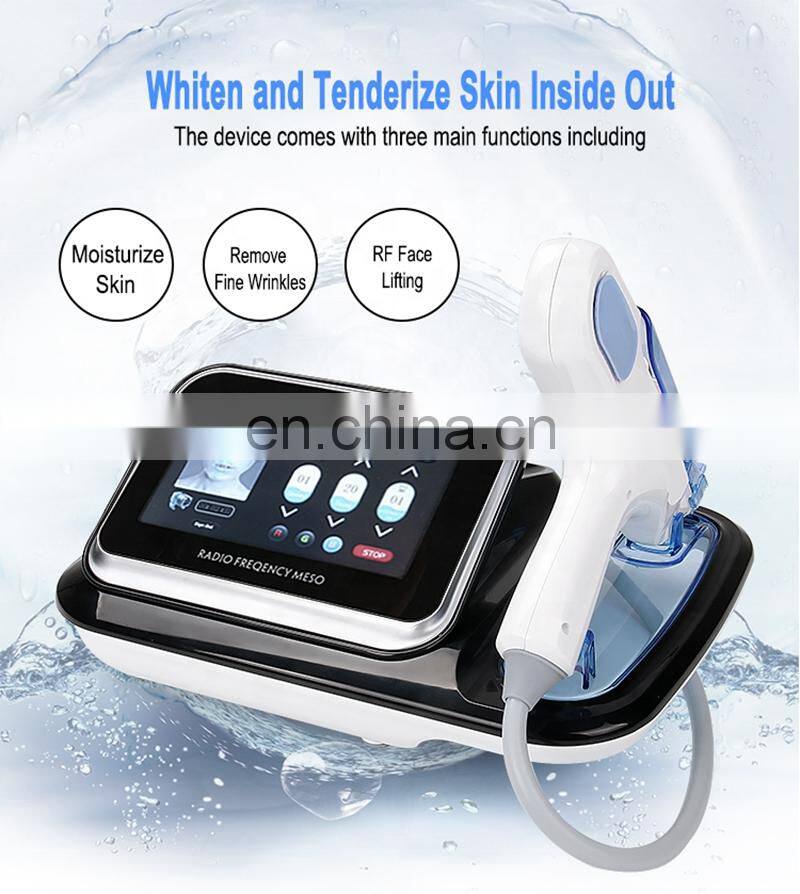 no-needle mesotherapy device meso gun skin care radio frequency with 3 color led light